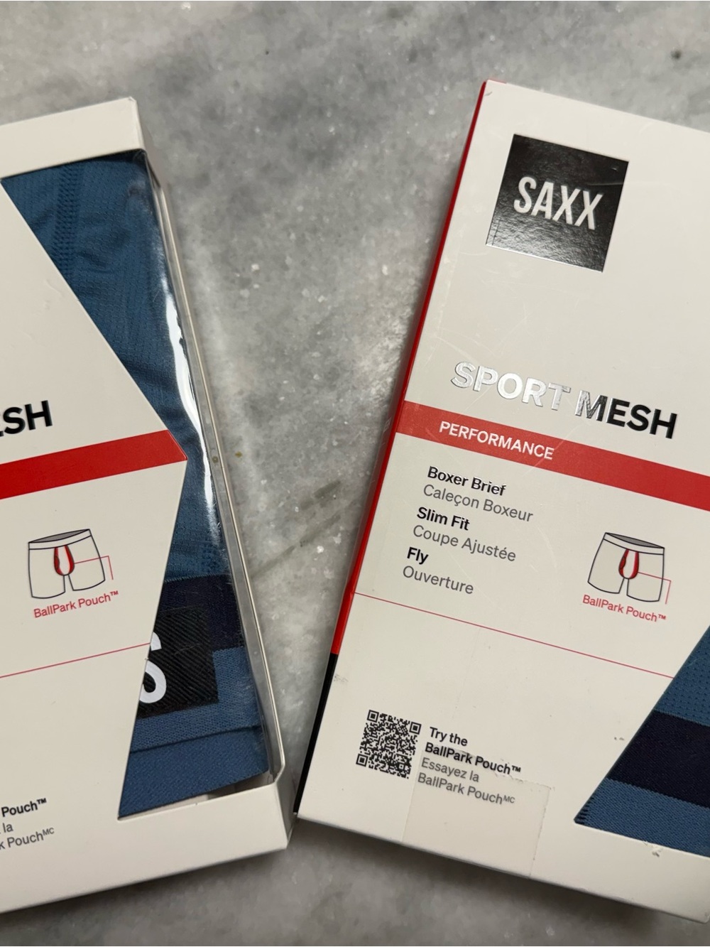 Saxx Sport Mesh Performance Boxer Briefs - Blue
